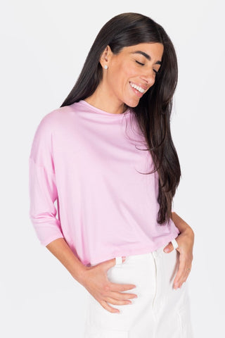 Cropped Tee (Pink Blush)