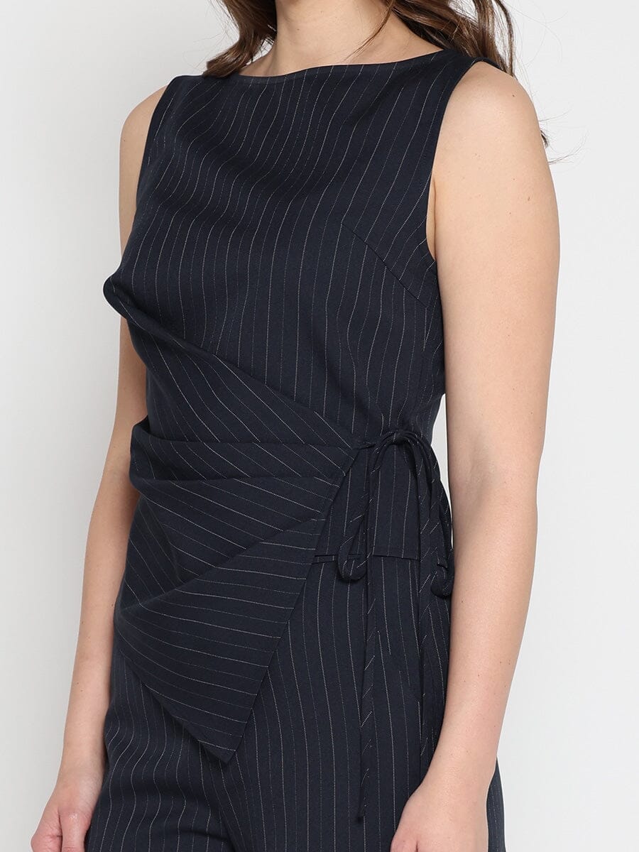 Cross body drape sleeveless top - Glamourous Grace