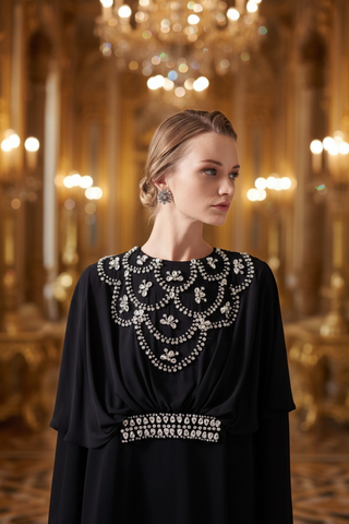 Crystal Abaya - Front Close-Up
