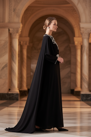 Crystal Abaya - Side Full Length