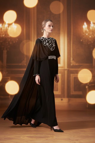 Crystal Abaya - Three Quarter Full Length