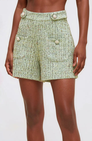 Crystal Tweed Short – Green - Glamourous Grace