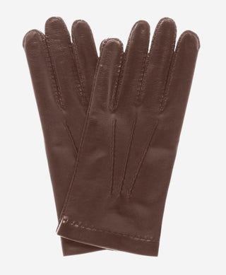 CS1003 (brown) - Men’s Italian handsewn silk lined leather gloves - Glamourous Grace