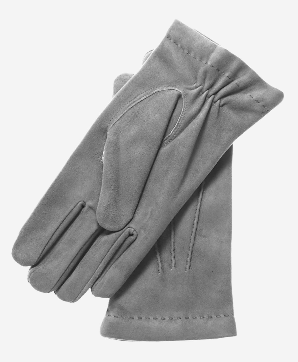 CS3117 (grey) - Men’s Italian silk lined suede formal and dress leather gloves - Glamourous Grace