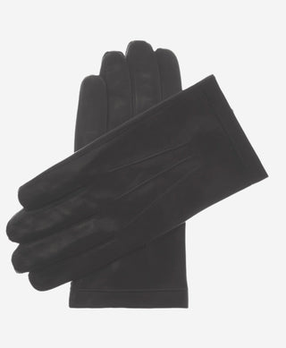 CS3913 (black) - Men's Italian Silk Lined Touchscreen Leather Gloves - Glamourous Grace