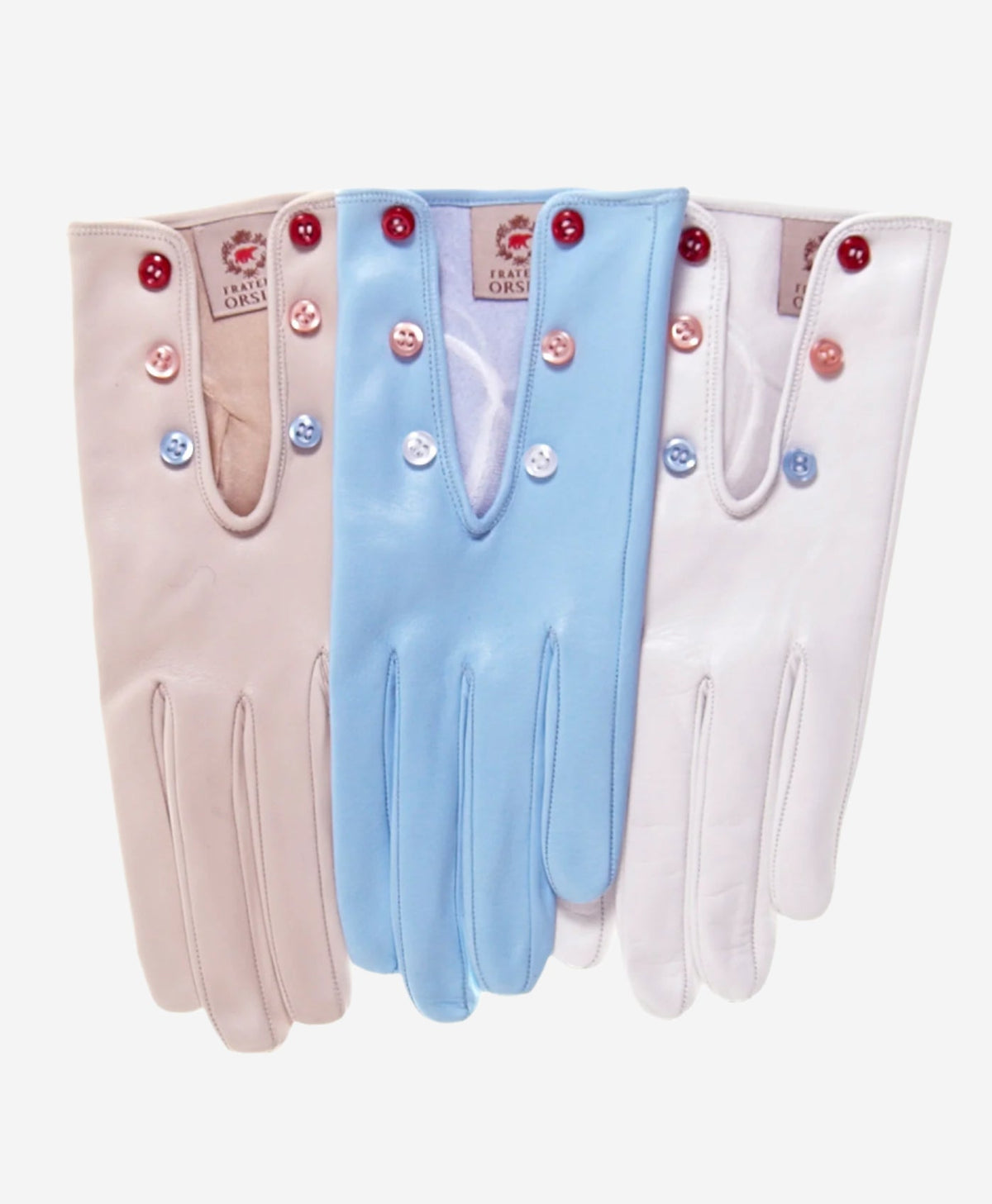 CS4312 (harbor) - Women's Italian Silk Lined Gloves with Buttons - Glamourous Grace