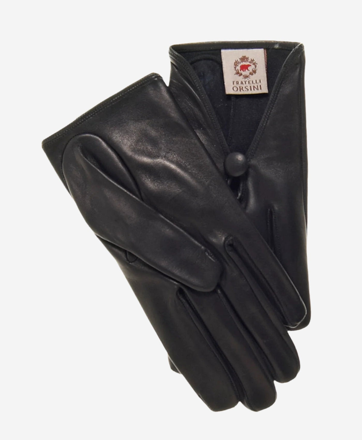 CS4362 (black) - Women's Italian Silk Lined Gloves with Center Button - Glamourous Grace