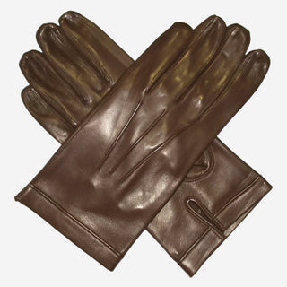 CU1001 (brown) - Men's Italian Unlined Leather Gloves - Glamourous Grace
