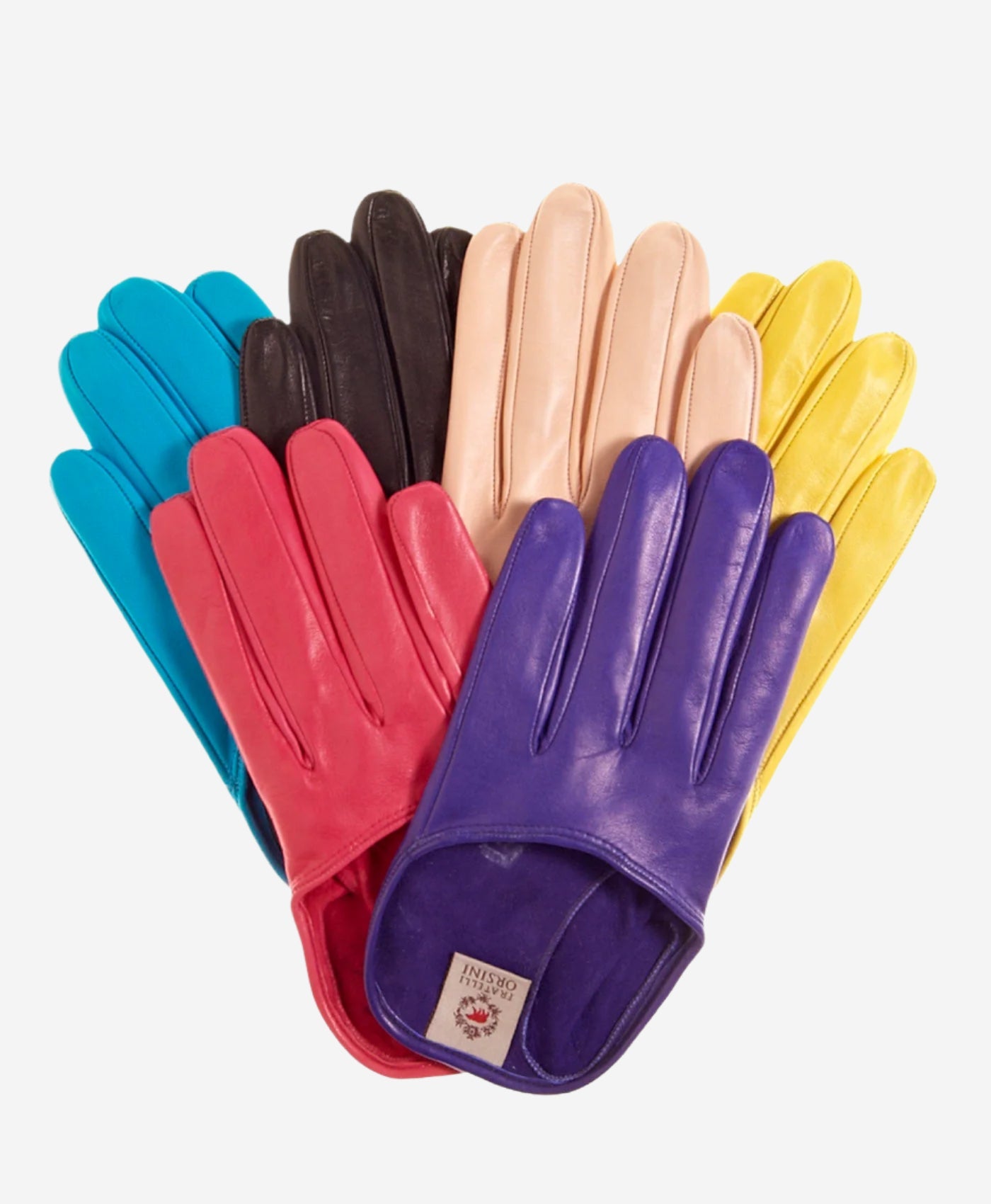 CU4303 (black) - Women's Short Italian Leather Gloves - Glamourous Grace