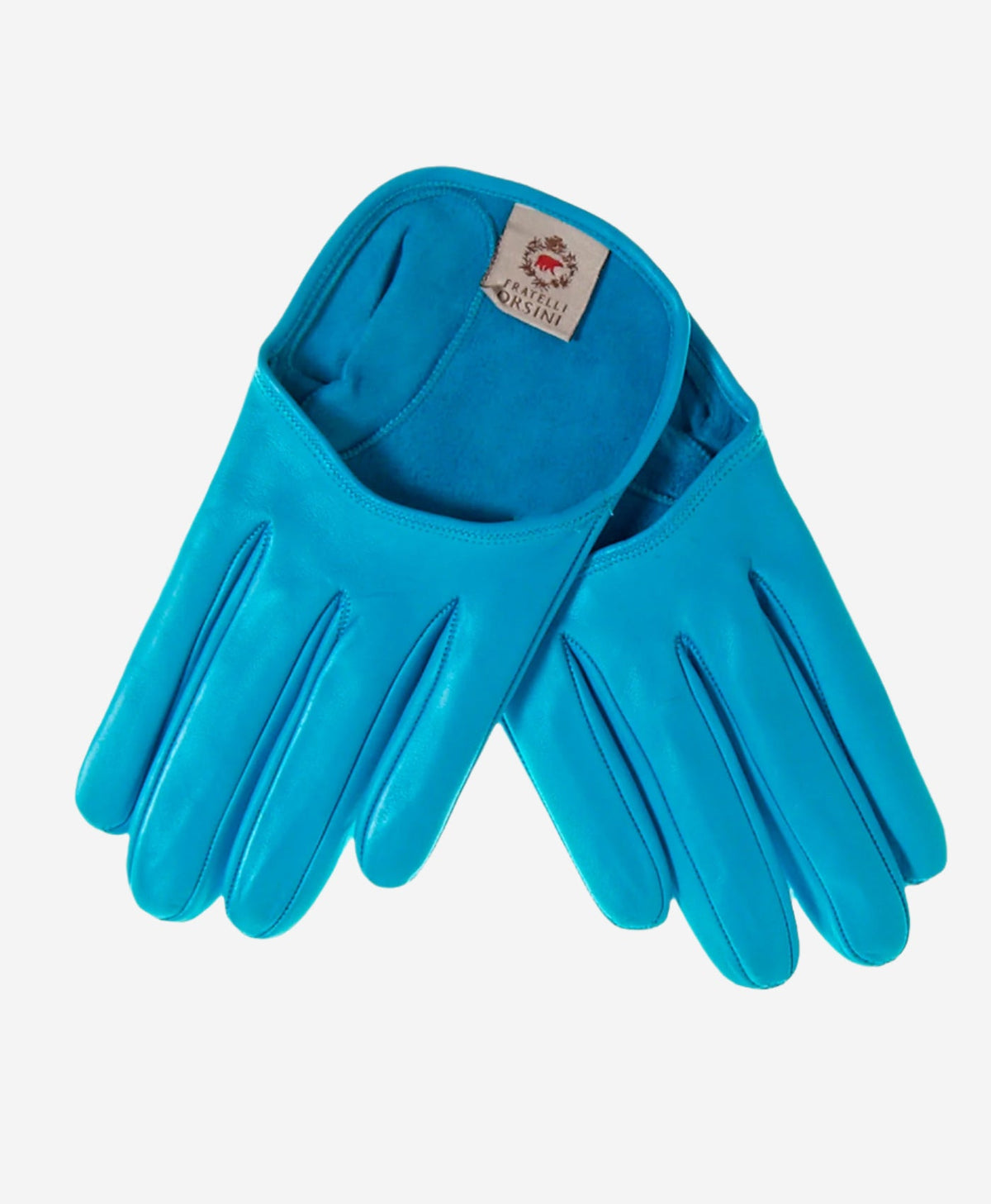 CU4303 (aqua) - Women's Short Italian Leather Gloves - Glamourous Grace