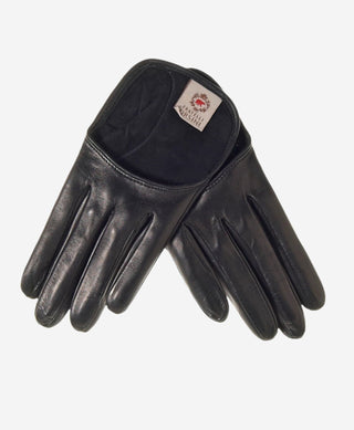 CU4303 (black) - Women's Short Italian Leather Gloves - Glamourous Grace