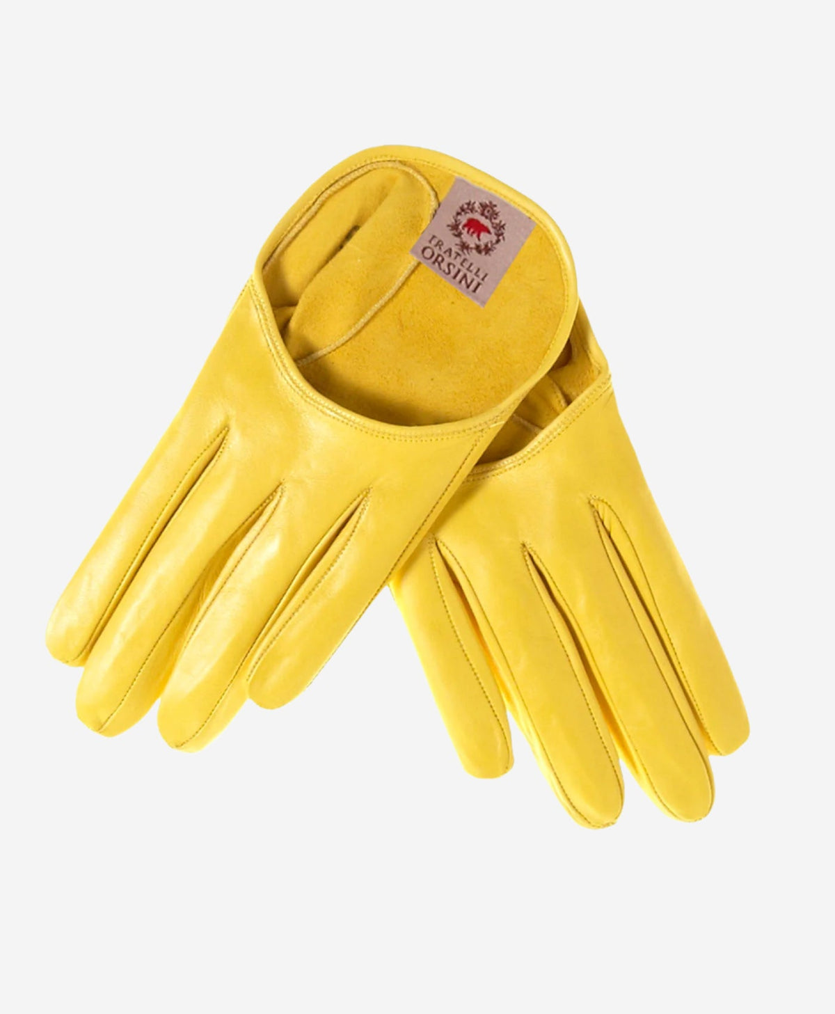 CU4303 (yellow) - Women's Short Italian Leather Gloves - Glamourous Grace