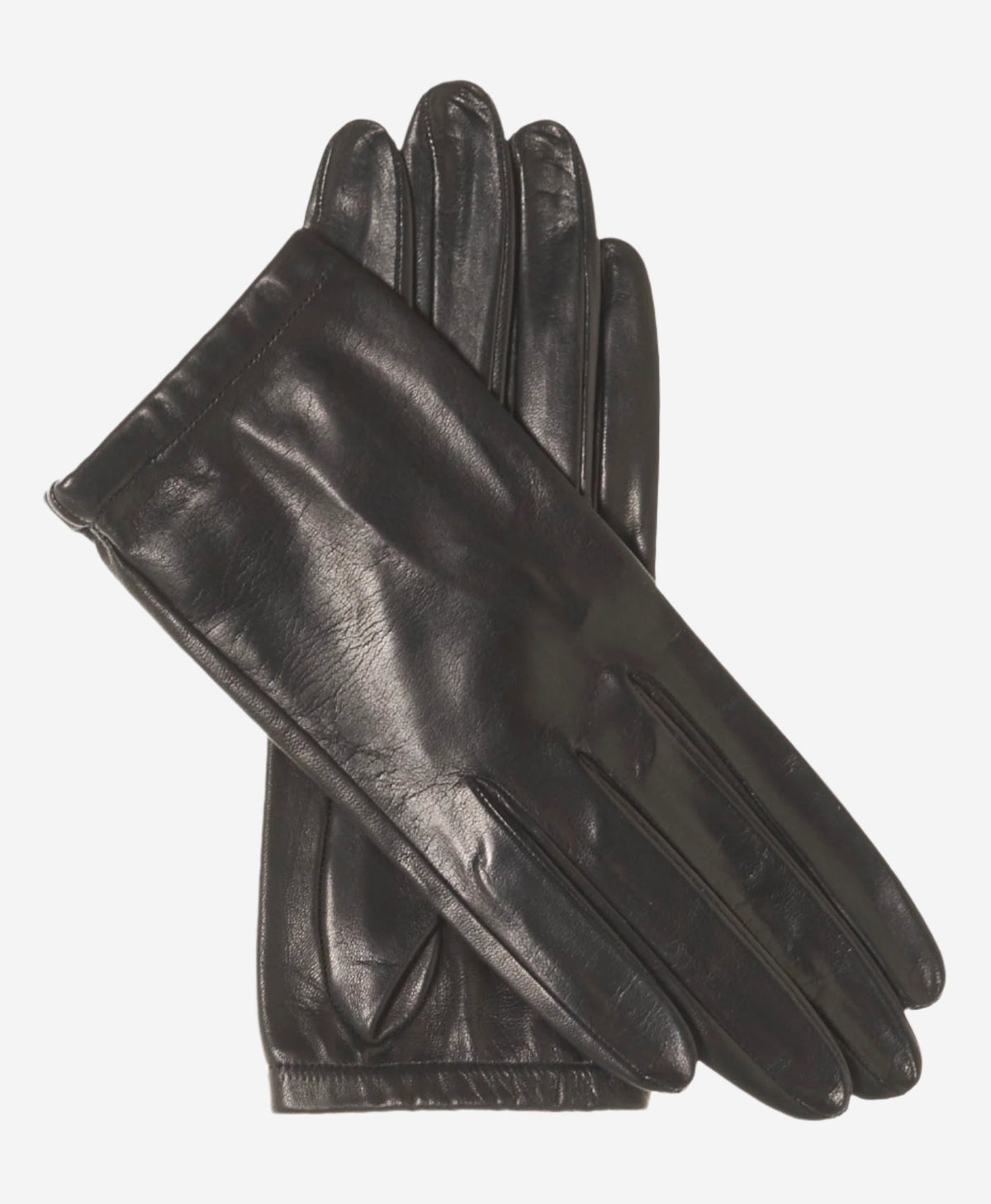 CU4601 (black) - Women's Unlined Italian Fashion Leather Gloves With Short Wrist - Glamourous Grace