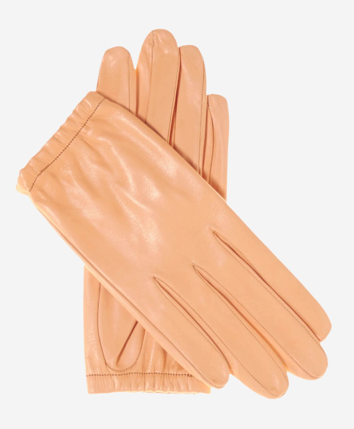 CU4601 (peach) - Women's Unlined Italian Fashion Leather Gloves With Short Wrist - Glamourous Grace