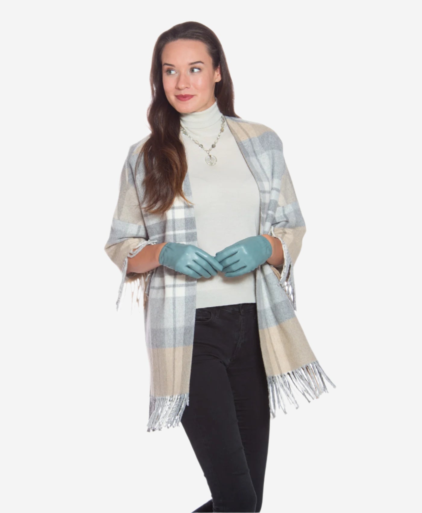 CU4601 (sage) - Women's Unlined Italian Fashion Leather Gloves With Short Wrist - Glamourous Grace