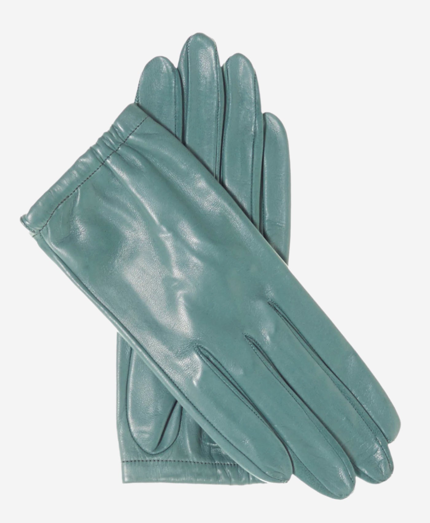 CU4601 (sage) - Women's Unlined Italian Fashion Leather Gloves With Short Wrist - Glamourous Grace
