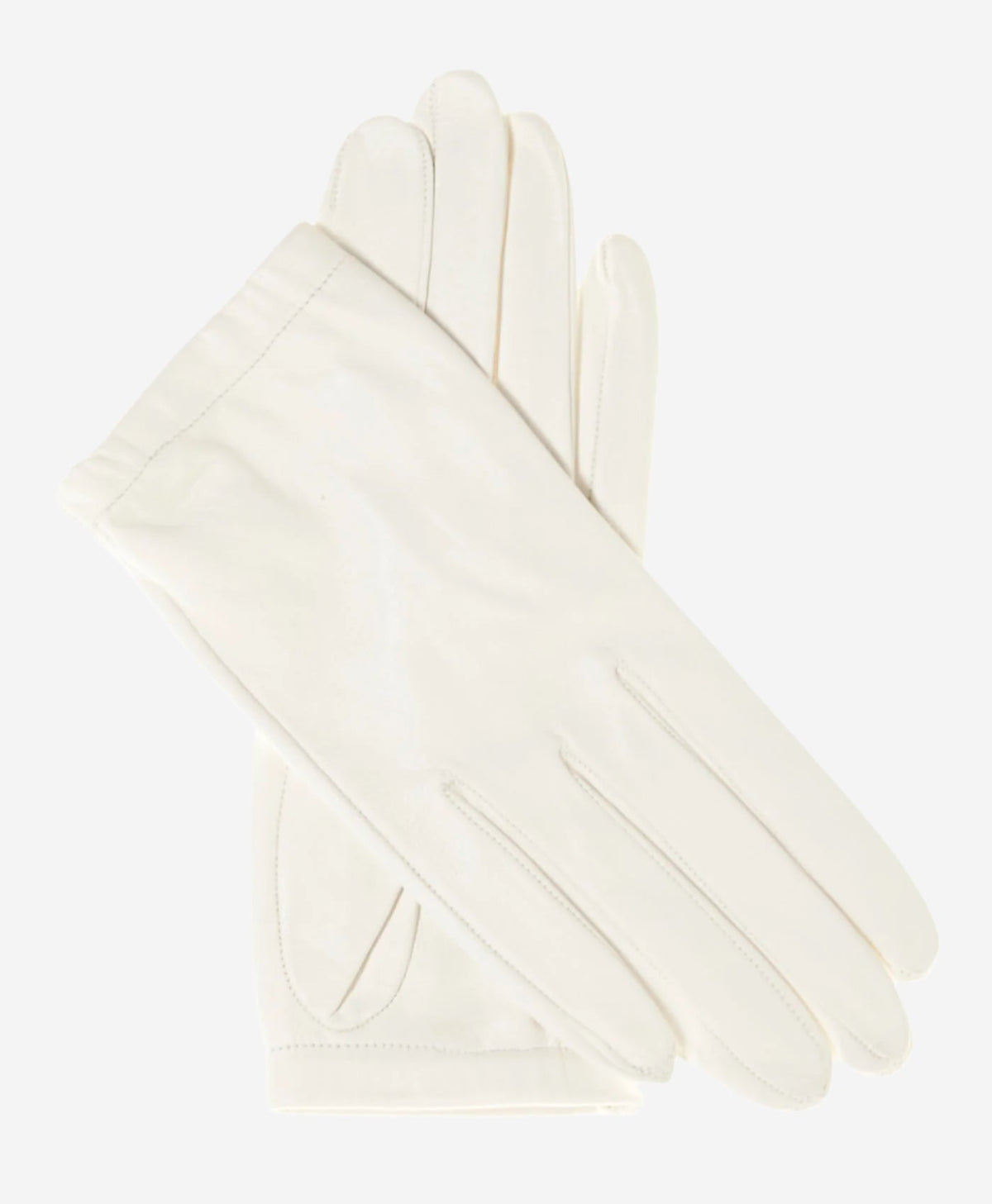 CU4601 (white) - Women's Unlined Italian Fashion Leather Gloves With Short Wrist - Glamourous Grace