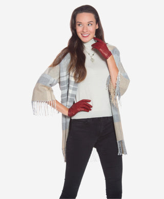 CU4601 (xb) - Women's Unlined Italian Fashion Leather Gloves With Short Wrist - Glamourous Grace