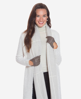CU4629 (taupe) - Women's Unlined Italian Fashion Leather Gloves With Short Wrist - Glamourous Grace