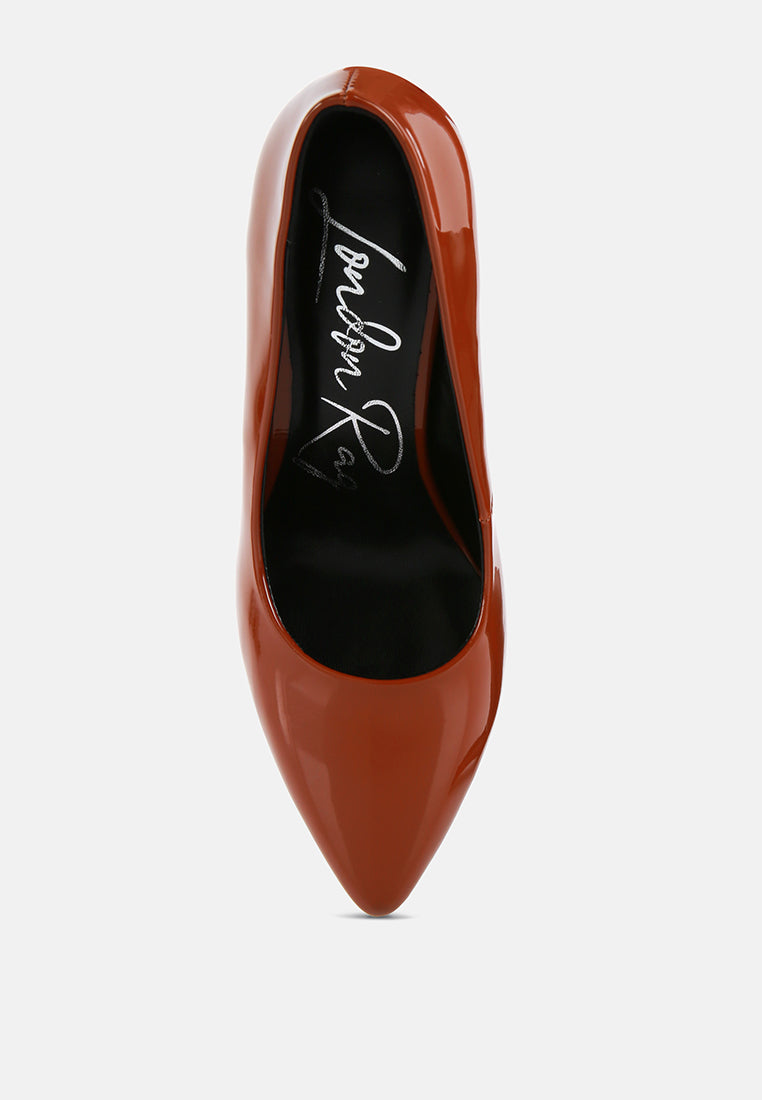 Cuddles Patent Faux Leather Platform Stiletto Pumps - Glamourous Grace