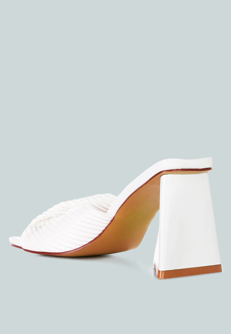 Cupid Kiss Pleated Twist Strap Sandals - Glamourous Grace
