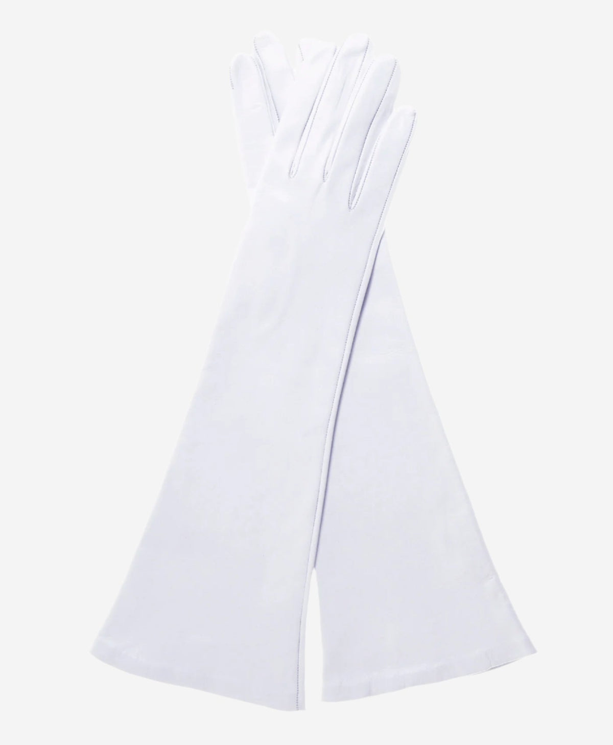 Angelina (ivory) - Italian silk lined 6-button length leather bridal / opera gloves - Glamourous Grace