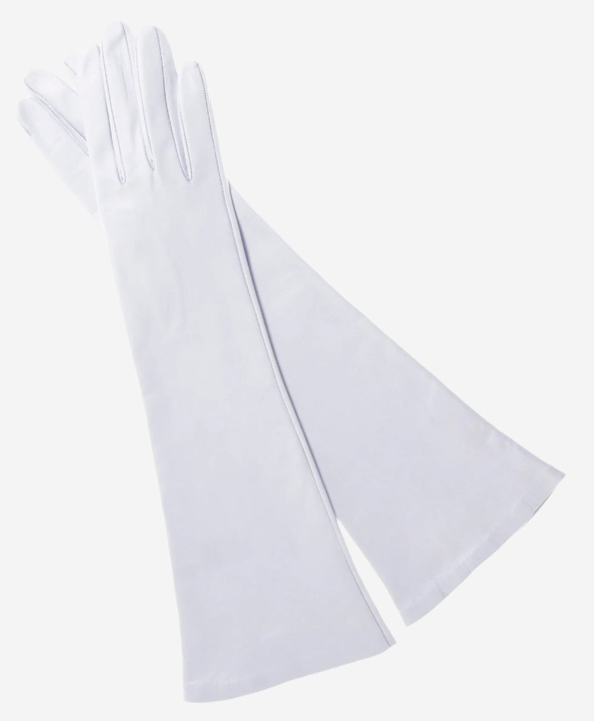 Angelina (ivory) - Italian silk lined 8-button length leather bridal / opera gloves - Glamourous Grace
