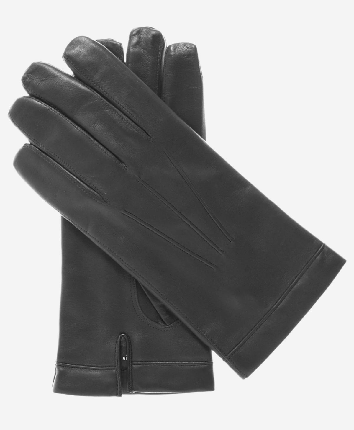 CX3350 (black) - Men’s Italian leather cadet-size wool-lined gloves - Glamourous Grace