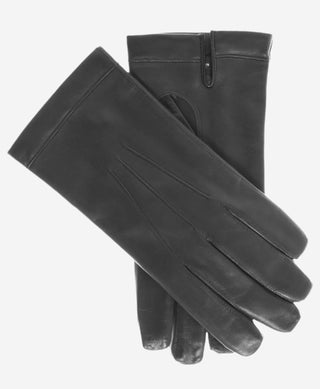 CX3360 (black) - Men’s Italian leather cadet-size Bemberg-lined gloves - Glamourous Grace