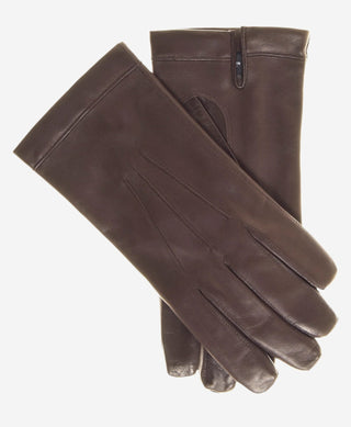 CX3360 (brown) - Men’s Italian leather cadet-size Bemberg-lined gloves - Glamourous Grace