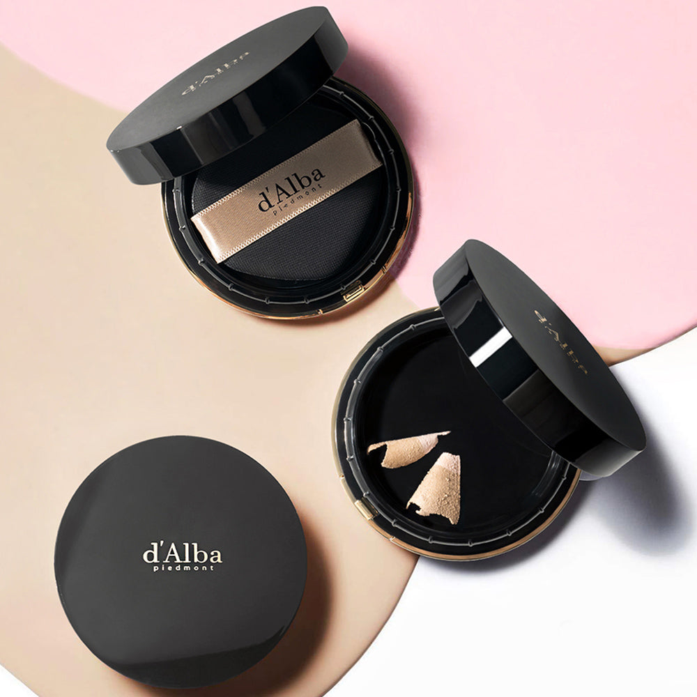 d'Alba Skin Fit Grinding Serum Cover Pact 20g+20g(refill) SPF50+/PA++++ - Glamourous Grace
