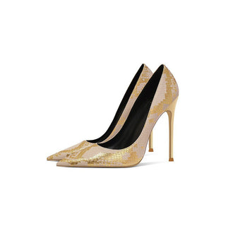 Women's Snake-Print Pointed-Toe Stiletto Heels