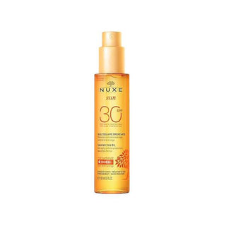 Nuxe Sun Tanning Oil SPF30: Protect & Bronze with Organic Oils & Vitamin E, Water-Resistant Sunscreen for Radiant Skin - Glamourous Grace