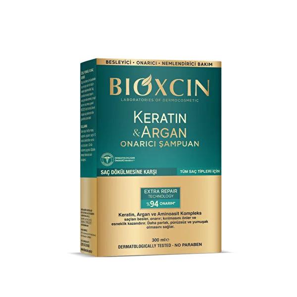 Bioxcin Keratin & Argan Repairing Shampoo - Nourishes, Repairs, and Moisturizes Damaged Hair, Hypoallergenic & Paraben-Free - Glamourous Grace