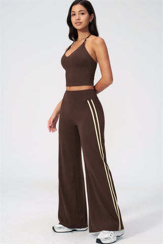 The Evoke Crop Top Straight Leg Pants 2-Piece Set