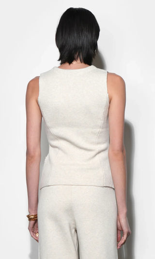 Raven Sand Slim Fit Knit Vest