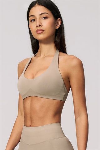 The Velvetine Halter Sports Bra Leggings 2-Piece Set