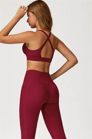 The Glacier Sports Bra Flared Leggings 2-Piece Set