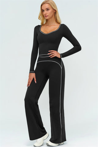 The Amara Long Sleeve T-shirt Flared Leggings 2-Piece Set