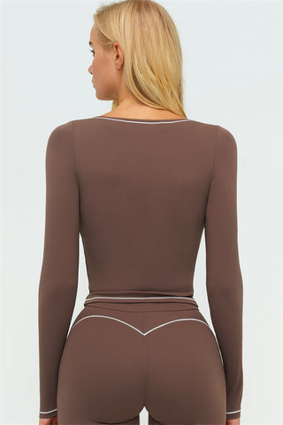 The Amara Long Sleeve T-shirt Shorts 2-Piece Set