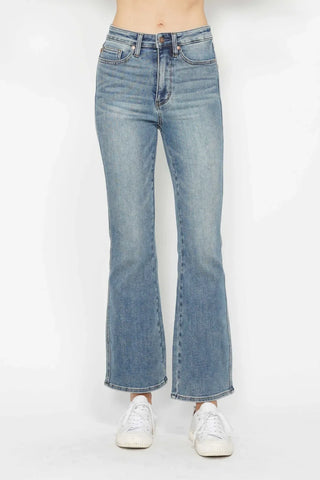 Judy Blue Tummy Control Back Embroidered Pocketed Bootcut Jeans 88783 - 3 Inseams