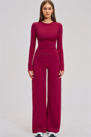 The Dynamic Long Sleeve T-shirt Straight Leg Pants 2-Piece Set