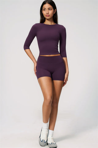 The Natalia Half-Sleeve Top Shorts 2-Piece Set