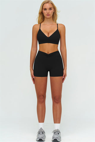 The Lushness Y-Back Sports Bra Shorts 2-Piece Set
