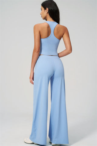 The Revive Crop Top Straight Leg Pants 2-Piece Set