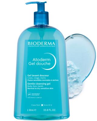 Bioderma Atoderm Shower Gel 1000ml - Moisturizing, Dermatologically Tested, Paraben-Free for Sensitive Skin - Glamourous Grace