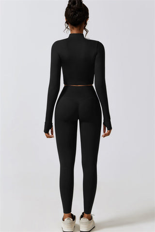 Juno Star Jacket Sports Bra Leggings 3-Piece Set