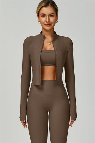The Burst Jacket Sports Bra Leggings 3-Piece Set