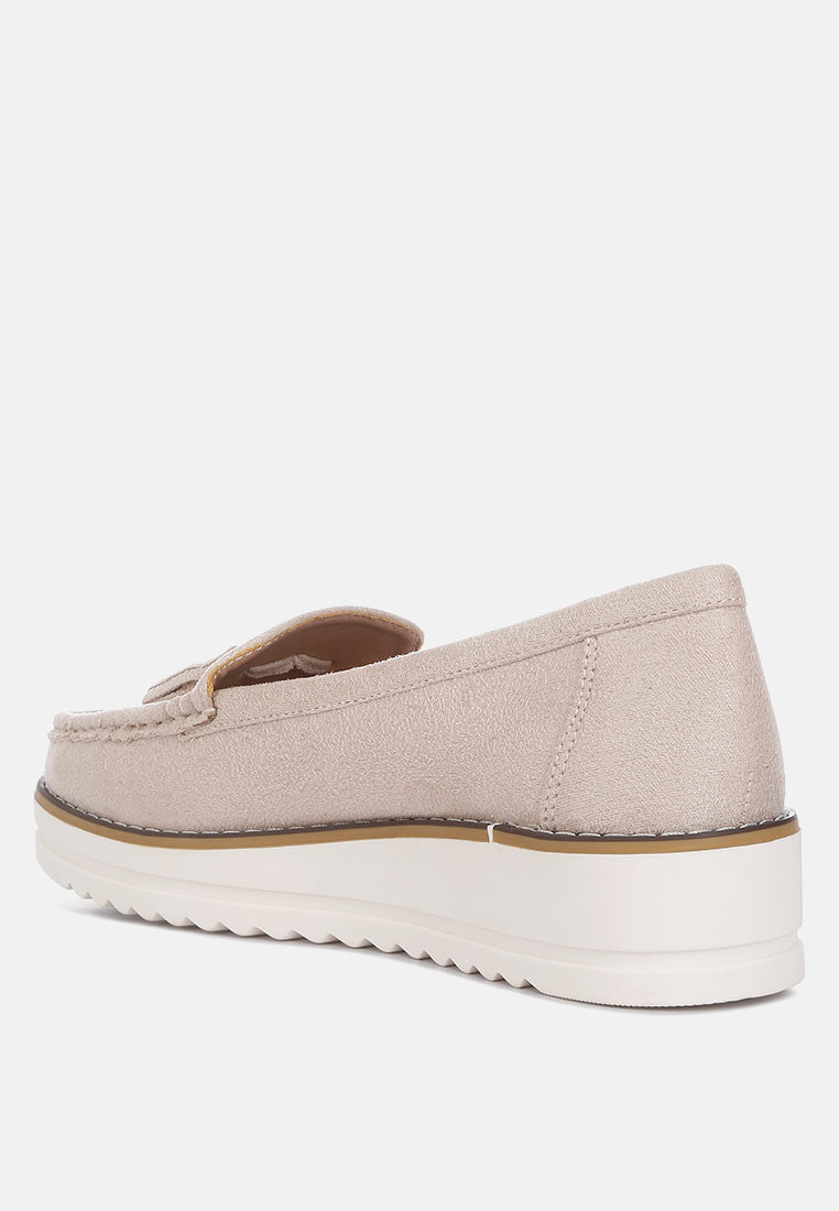 Daiki Platform Lug Sole Tassel Loafers - Glamourous Grace