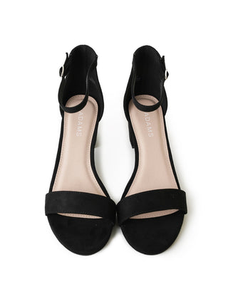 Black suede Daisy heels by J.Adams featuring a stylish pointed toe and elegant stiletto heel.